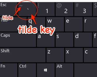 windows tidle key